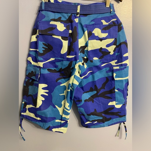 Urban City Cotton Polyester Blend Mens Cargo Shorts Size 32 Streetwear - Picture 9 of 10